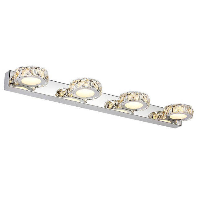 Crystal Vanity Lights Bathroom Light Over Mirror LED Crystal Bathroom Light Fixtures Chrome Bathroom Wall Lights