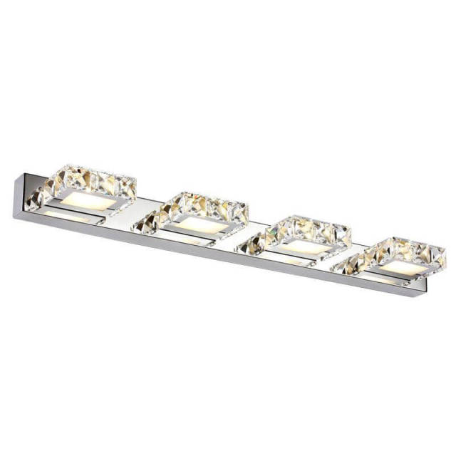 Crystal Vanity Lights Bathroom Light Over Mirror LED Crystal Bathroom Light Fixtures Chrome Bathroom Wall Lights