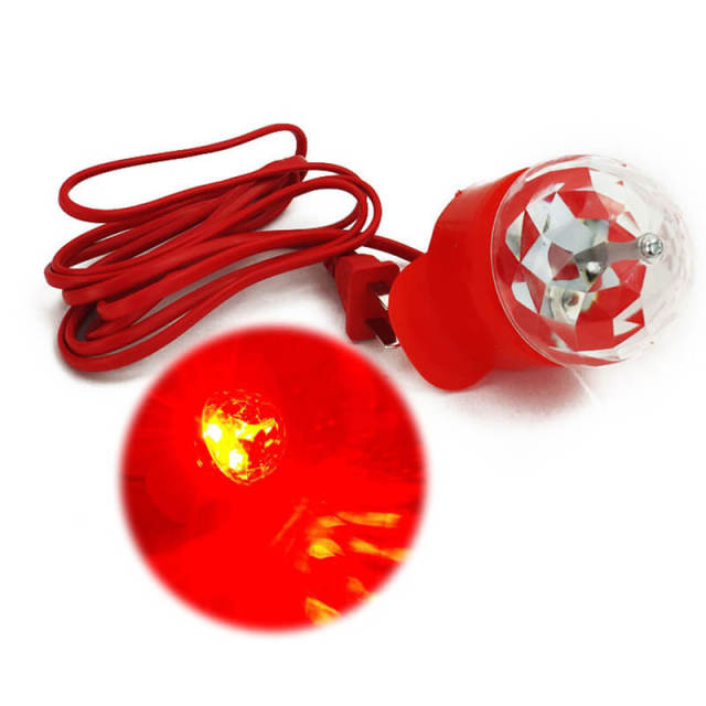 2 Pcs Rotating Color Lamp with Plug LED Lantern Accessories Outdoor Waterproof