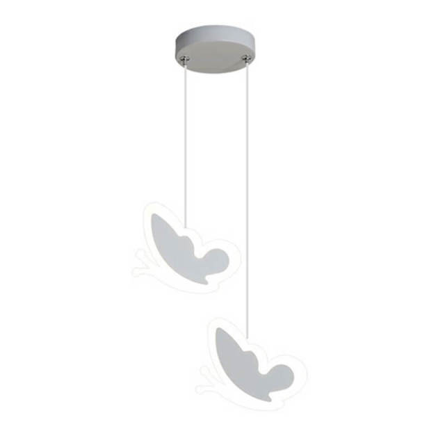 LED Pendant Lights 2-Lights Acrylic Butterfly Design Pendant Lighting with 3-Color Dimming