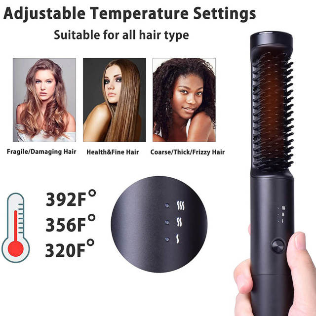 Hair Straightener Brush - Straightening Hot Comb Perfect for Home Pro Salon