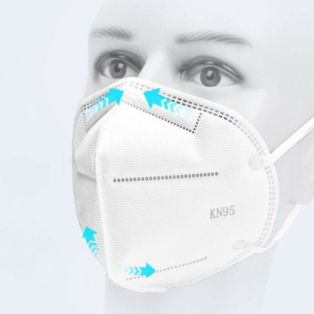 Protective KN95 Face Mask - 20 Pack 5 Layers Cup Dust Mask Protection Against PM2.5 Dust Smoke and Haze-Proof Designed for Men Women Essential Workers