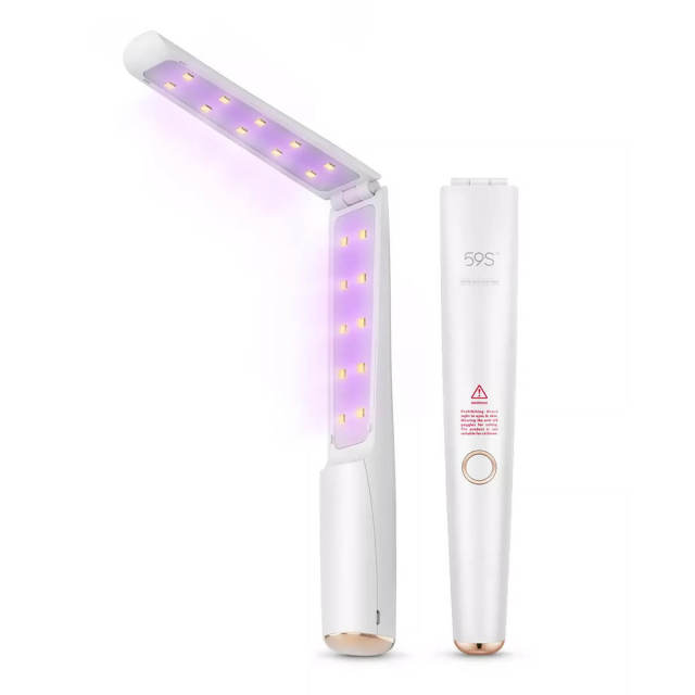 UV Light Sanitizer Wand, Portable UVC Light Disinfector Lamp Chargable Foldable UV Wand for Home Hotel Travel