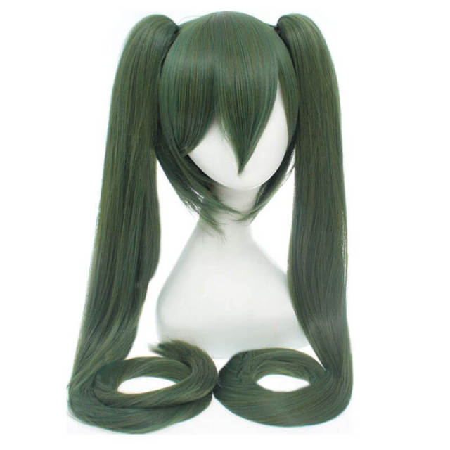 Cosplay Animation Wigs 120cm Hatsune Miku Cosplay Wig Long Straight Wig Sakura Snow Senbonzakura Two Ponytails