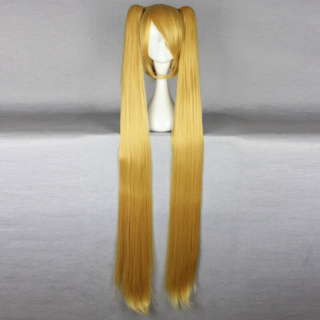 Cosplay Animation Wigs 120cm Hatsune Miku Cosplay Wig Long Straight Wig Sakura Snow Senbonzakura Two Ponytails