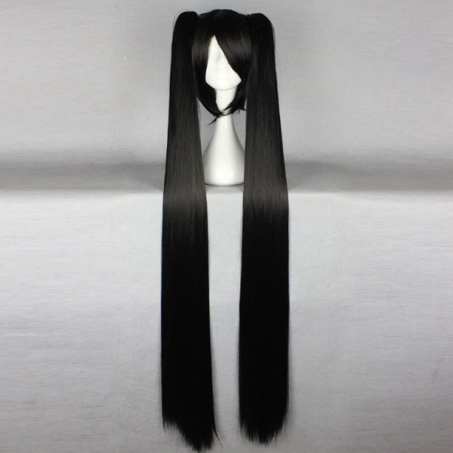 Cosplay Animation Wigs 120cm Hatsune Miku Cosplay Wig Long Straight Wig Sakura Snow Senbonzakura Two Ponytails