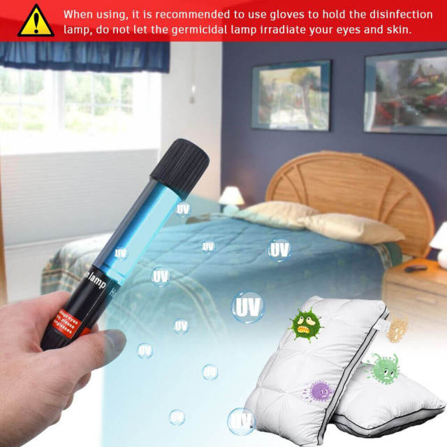 20W UV Light Sanitizer Wand UV Portable Disinfection Lamp Germ-Killing Hand-held Sterilizer Stick With Power Cord Length 2M