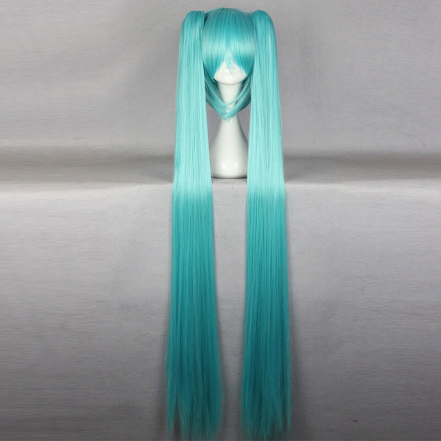 Cosplay Animation Wigs 120cm Hatsune Miku Cosplay Wig Long Straight Wig Sakura Snow Senbonzakura Two Ponytails