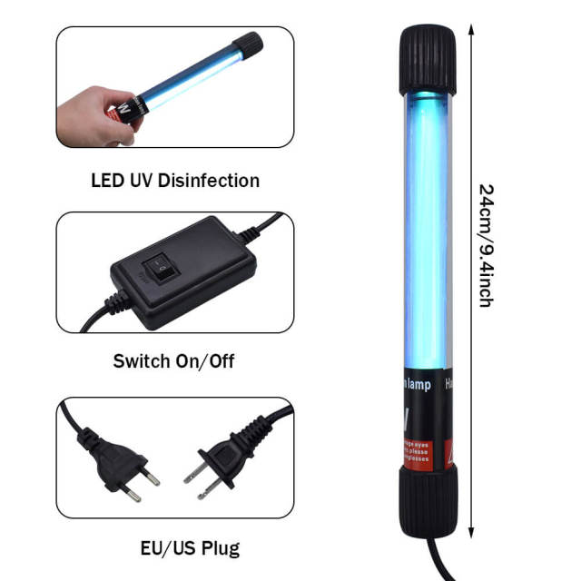 Portable UV Light | Hand-held Sanitizer Wand | Germ-Killing Disinfection Lamp