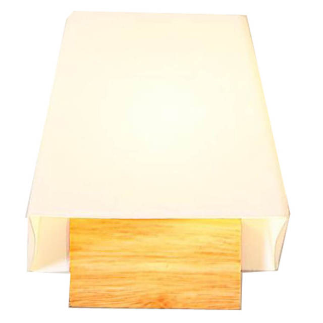 Modern Wooden Glass Trapezoid Cube Bedroom Bedsides Wall Lamp Bathroom Mirror Front Corridor Balcony Hallway Wall Lighting