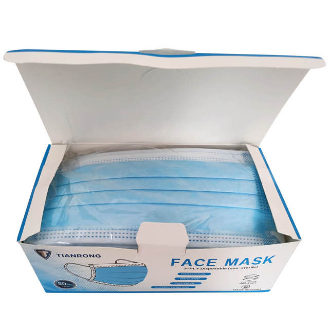 Pack of 50 Disposable Face Mask 3-Ply Breathable &amp; Comfortable Safety Mask Protective Masks for Indoor and Outdoor