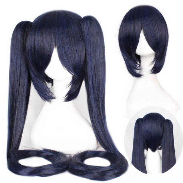 Cosplay Animation Wigs 120cm Hatsune Miku Cosplay Wig Long Straight Wig Sakura Snow Senbonzakura Two Ponytails