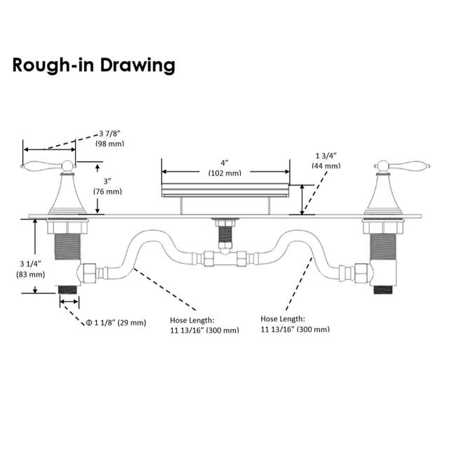 OOVOV Modern Waterfall Bathroom Basin Faucet 3 Holes 2 Handles Matte Black Sink Faucet Solid Brass Vanity Mixer Taps