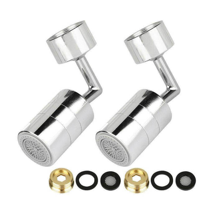 OOVOV 2 Pack Universal Splash Filter Faucet 720° Rotate Water Outlet Faucet Filter Rotatable Bubbler Tap Sprayer Attachment for Kitchen Bathroom