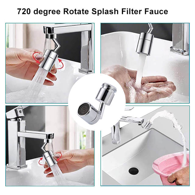 OOVOV 720°rotation Universal Splash-proof Swivel Water Saving Faucet Bathroom Filter Foamer Aerators Children Movable Kitchen Tap Tool