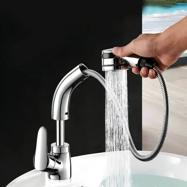 OOVOV Kitchen Faucet with Pull Down Sprayer Water Functions Lift Type Sink Faucet 360° Rotatable Bathroom Faucets