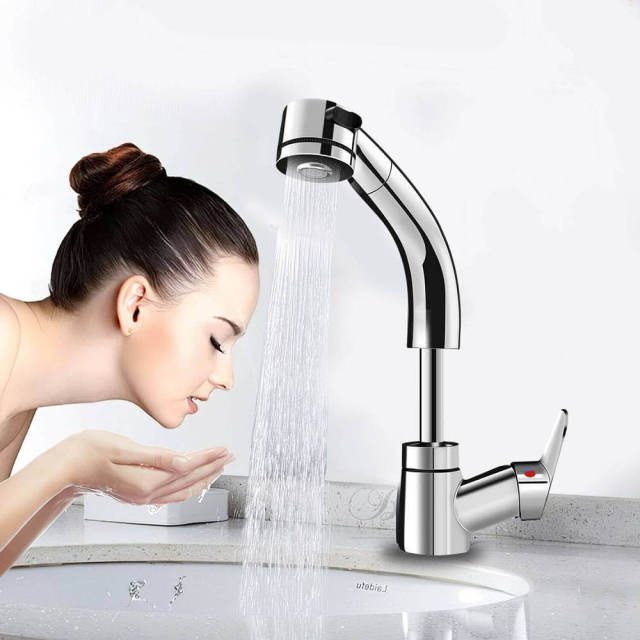 OOVOV Kitchen Faucet with Pull Down Sprayer Water Functions Lift Type Sink Faucet 360° Rotatable Bathroom Faucets