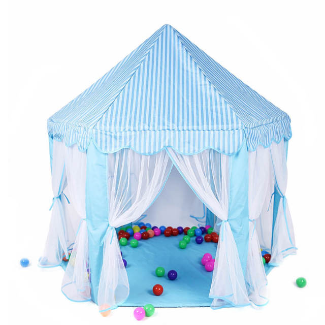 OOVOV Princess Castle Tent for Girls Fairy Play Tents for Kids Hexagon Playhouse with Fairy Star Lights Toys for Children or Toddlers Indoor or Outdoor Games