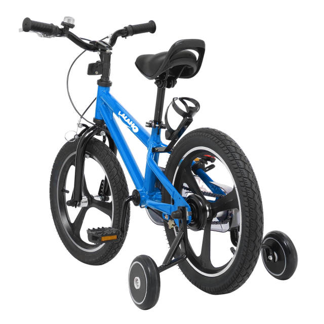 OOVOV Kids Bike Boys Girls Freestyle Bicycle 18 Inch with Training Wheels Childs Bike