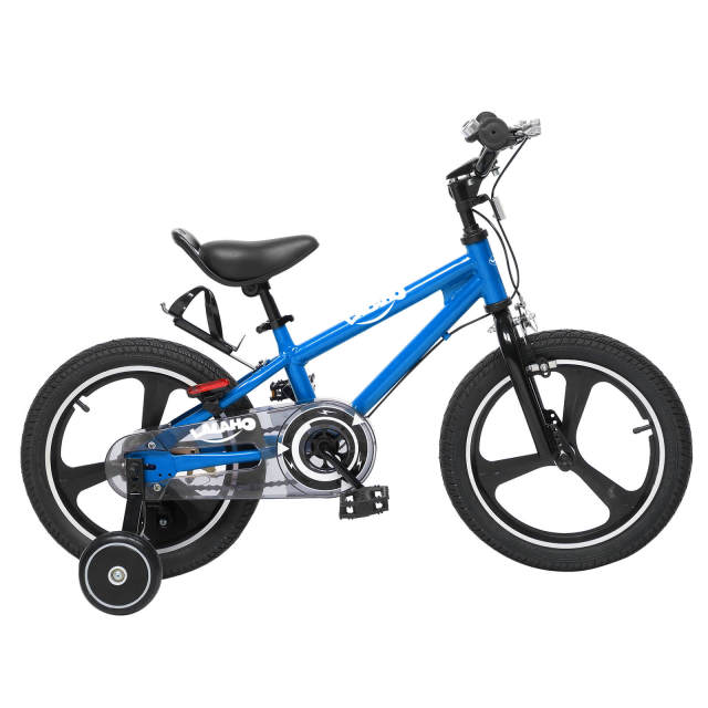 OOVOV Kids Bike Boys Girls Freestyle Bicycle 18 Inch with Training Wheels Childs Bike