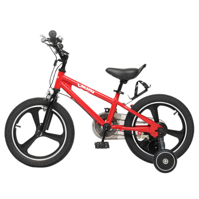 OOVOV Kids Bike Boys Girls Freestyle Bicycle 18 Inch with Training Wheels Childs Bike