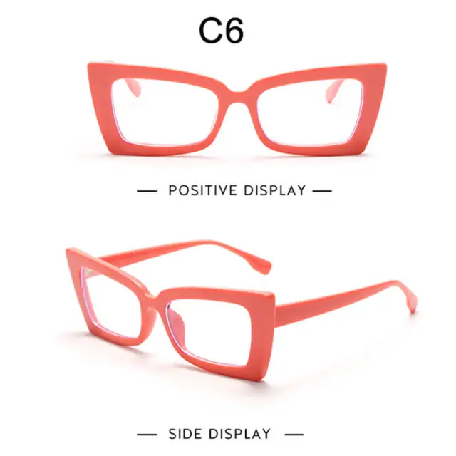 Cat Eye Glasses Frame for Women Men Clear Lens Unisex Eyeglasses Frames