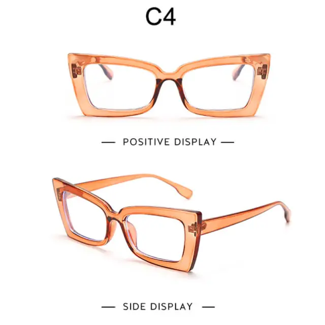 Cat Eye Glasses Frame for Women Men Clear Lens Unisex Eyeglasses Frames
