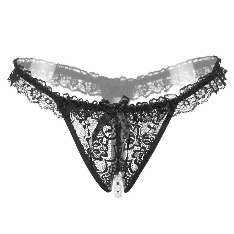 3 Pieces Ultra Sexy Lace Panty Lady's Open Crotch G-strings & Thongs ...