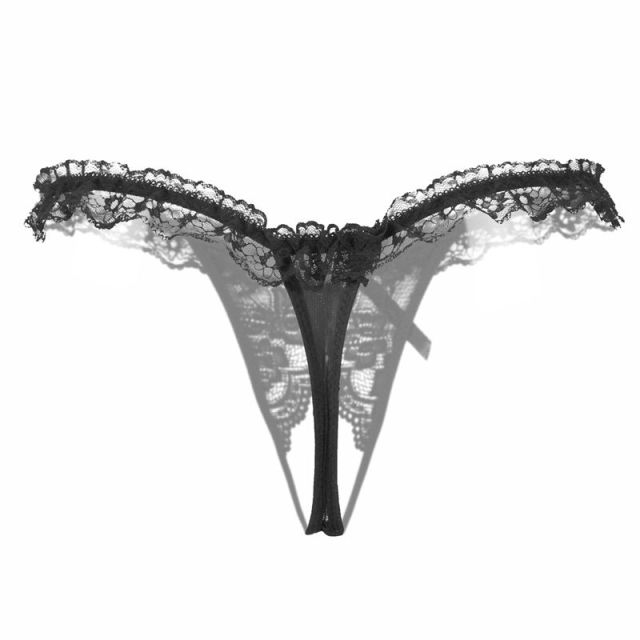 Lady's Sexy Underwear Lace G-strings Panty Thongs Panties 3 Pieces One-Size
