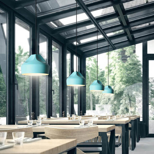 1-Light Pendant Lights Creative Aluminum Hanging Lamp for Kitchen