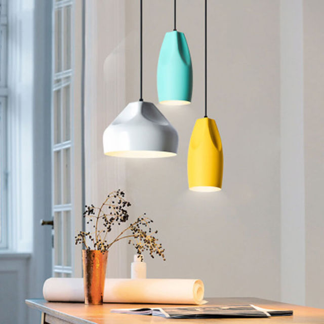 1-Light Pendant Lights Creative Aluminum Hanging Lamp for Kitchen