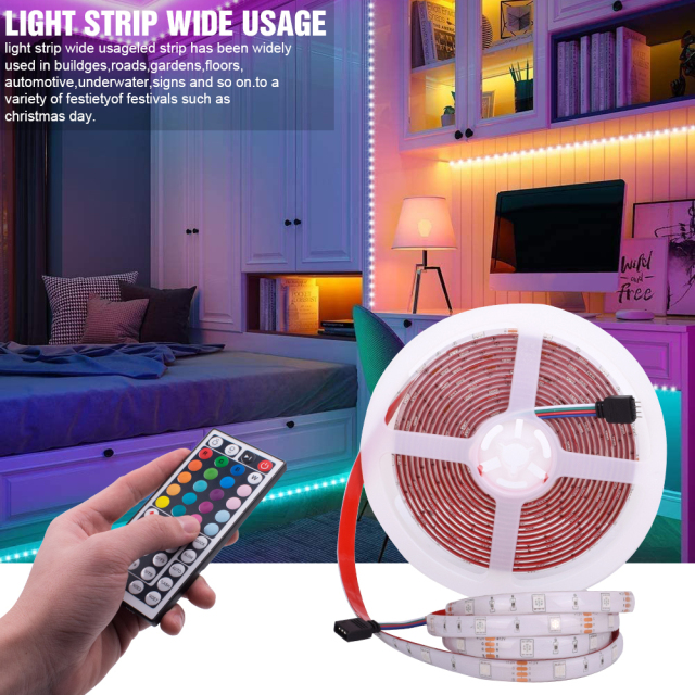 LED Light Strips 12V-5050 RGB 44 Keys Waterproof Light String 24W/40W