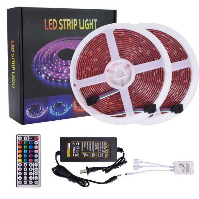 LED Light Strips 12V-5050 RGB 44 Keys Waterproof Light String 24W/40W