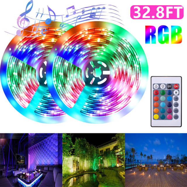 LED Light Strip Wifi Remote Control 12V-5050 RGB 24 Keys Waterproof Light String