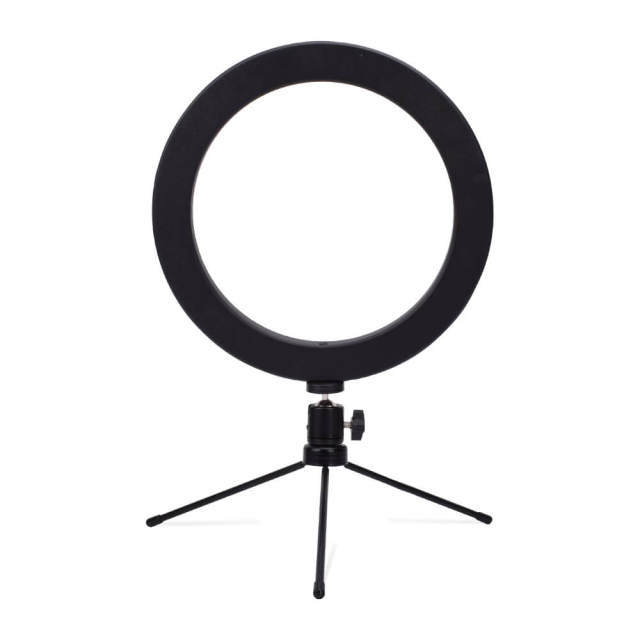 Makeup Light Ring with Stand Mini Selfie Ring Light for Desk 3 Light Modes