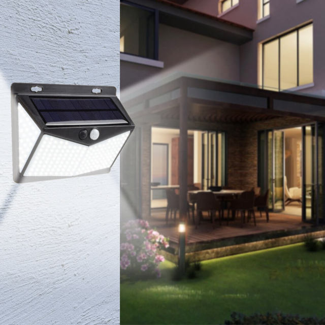 LED Solar Outdoor Wall Light Human Body Induction Waterproof Wall Lighting