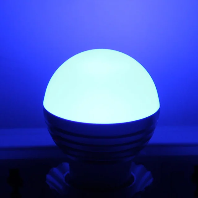 RGB Light Bulb with Remote Control E27 3W 85-265V