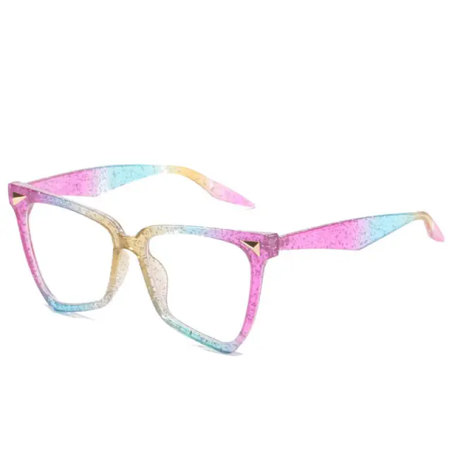 Vintage Glasses Frame Women Colorful Frame with Clear Lens Eyeglasses