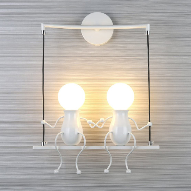 Wall Lights-Creative Little People Swing Wall Light Fixtures