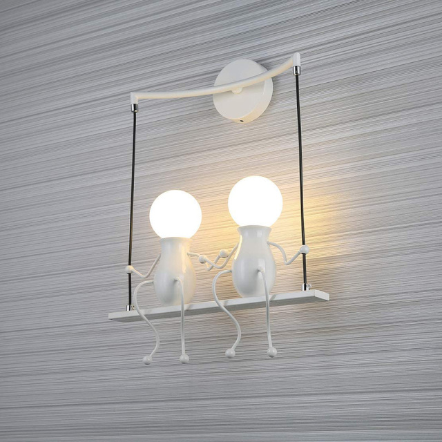 Wall Lights-Creative Little People Swing Wall Light Fixtures