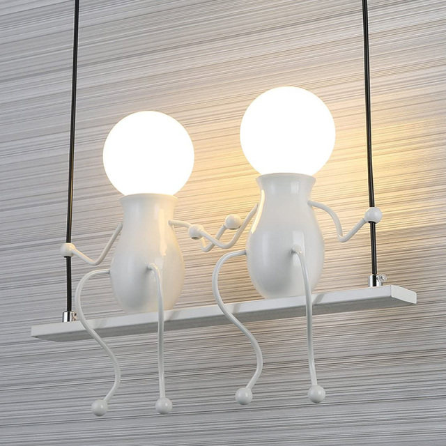 Wall Lights-Creative Little People Swing Wall Light Fixtures