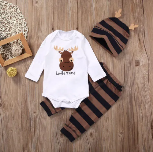 Baby Boy Xmas Clothing Sets Newborn Girls Long Sleeve Autumn Romper