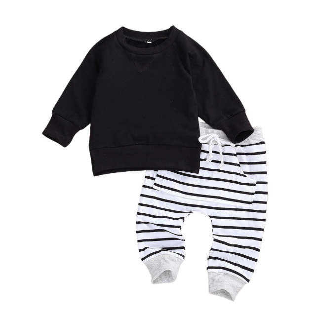 Baby Boys Autumn Long Sleeve Clothes Sets Pullover Sweatshirt Spring Set