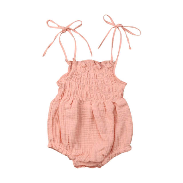 Summer Newborn Jumpsuit Baby Girl Solid Bodysuit Outfit Clothes