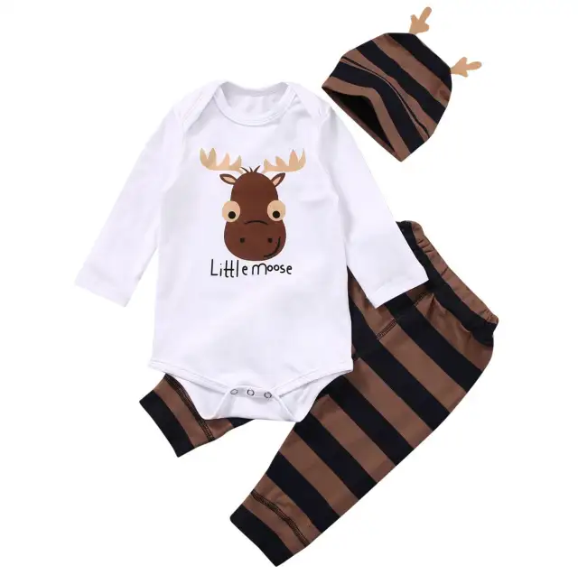 Baby Boy Xmas Clothing Sets Newborn Girls Long Sleeve Autumn Romper