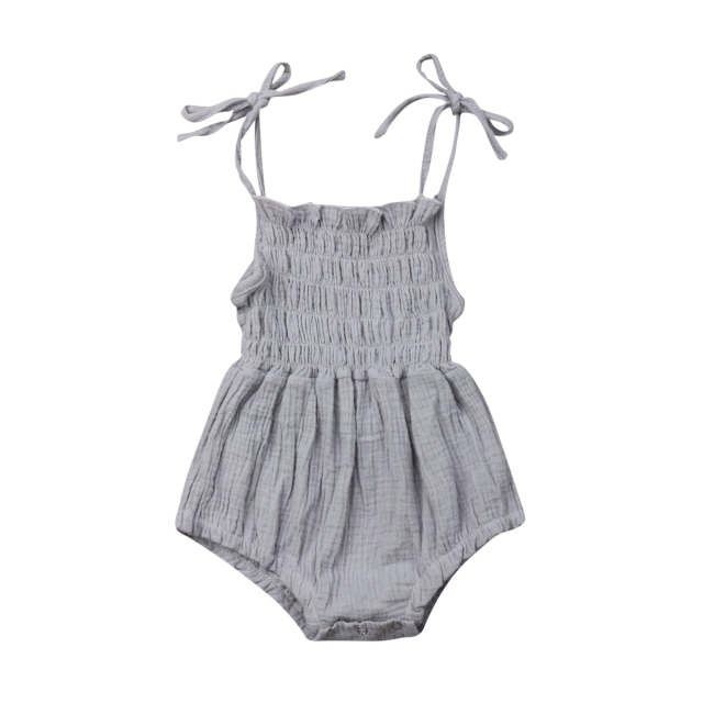 Summer Newborn Jumpsuit Baby Girl Solid Bodysuit Outfit Clothes