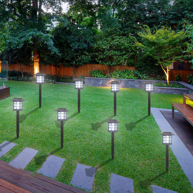 LED Solar Lantern Torch Light Garden Landscape Lighting White