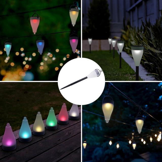 Solar Lawn Lamp - Three Modes -  Colorful Light - LED Garden Landscape Lamp