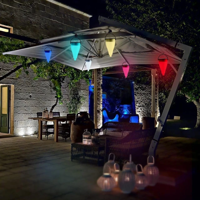 Solar Lawn Lamp - Three Modes -  Colorful Light - LED Garden Landscape Lamp