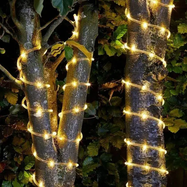 200LED Waterproof Solar Fairy String Lights Copper Wire Outdoor Garden Decor